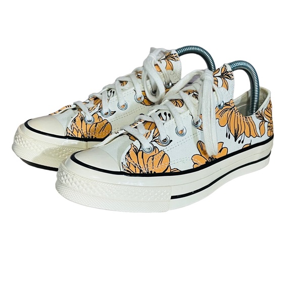 Converse Women's Chuck 70 Low "Vintage Floral " Egret/Sunflower 568375C … - Picture 2 of 12